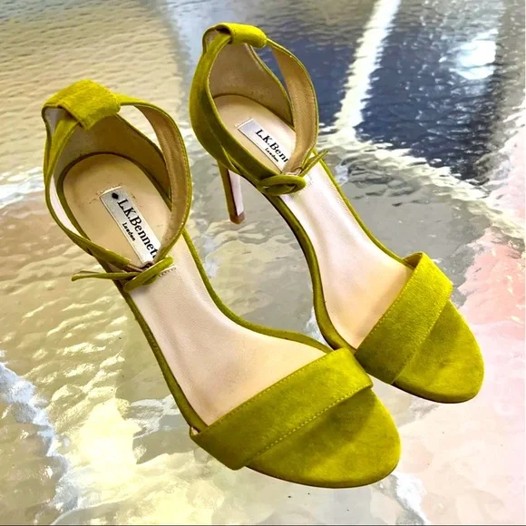 HOT Ankle Strap Lk Bennett Green Suede Shoes LK Bennett